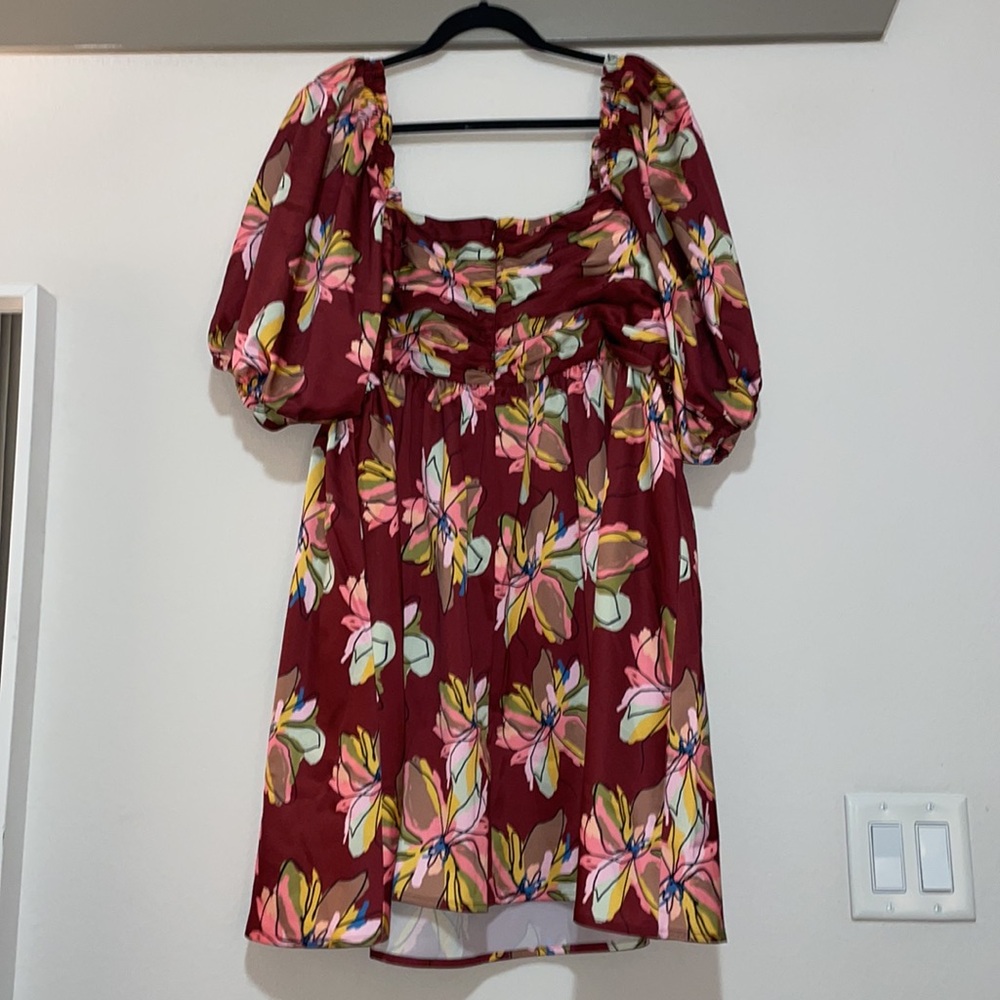 Crosby by Mollie Burch Hunter Puff Sleeve Mini Dress SZ XL NWOT - Picture 4 of 9